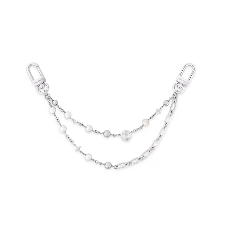 Midnight Pearl Chain Bag Charm