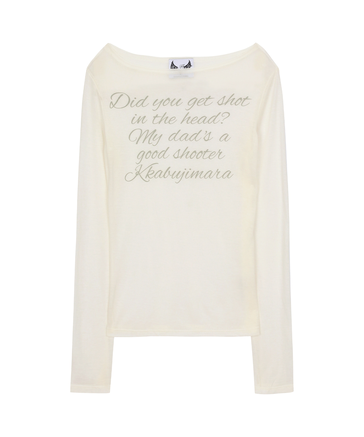 LETTERING SHEER LONG SLEEVE